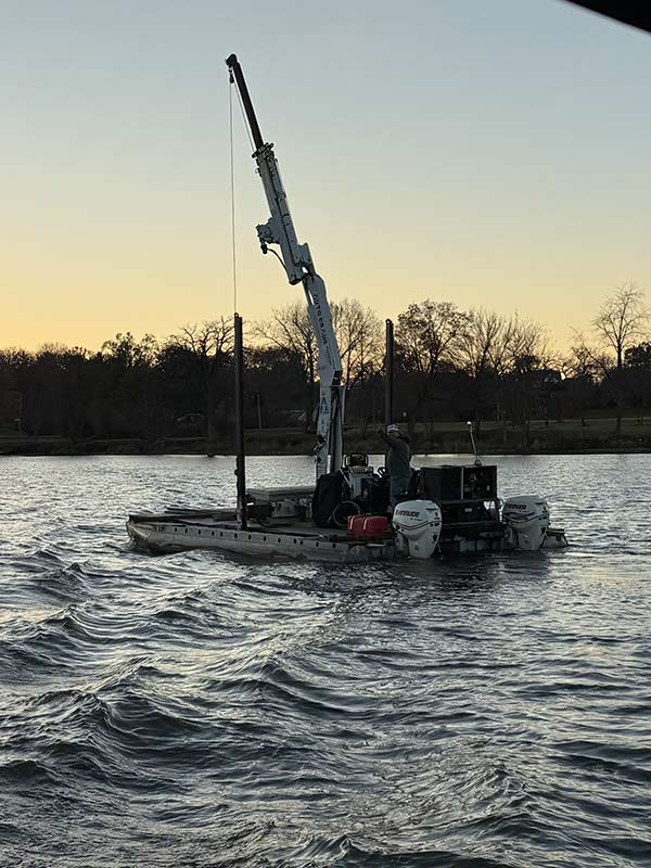 seawall1 a barge for river construction